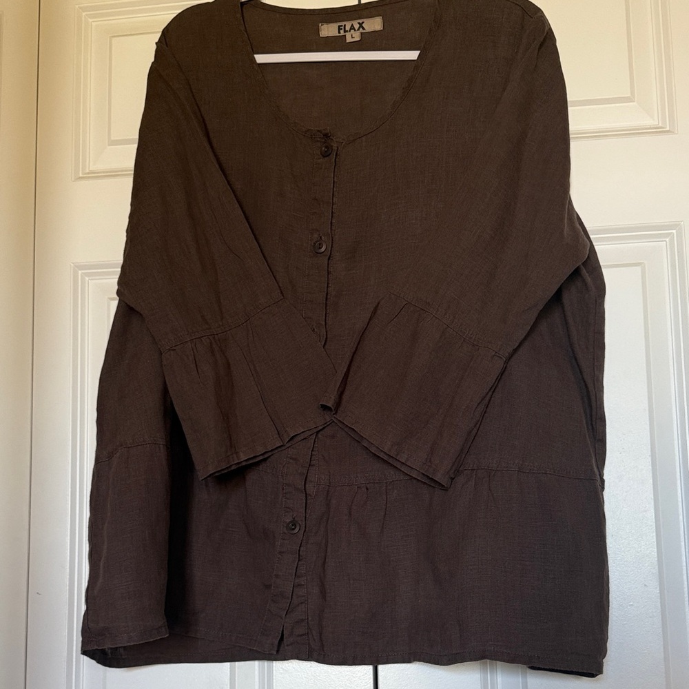 Flax Button Down Shirt - image 4